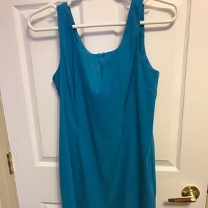 Blue sheath short dress